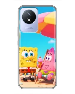 Чехол для Vivo Y02 с картинкой «Отдых на пляже»