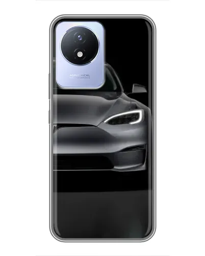 Чехол для Vivo Y02 с картинкой «Tesla Model S Look»