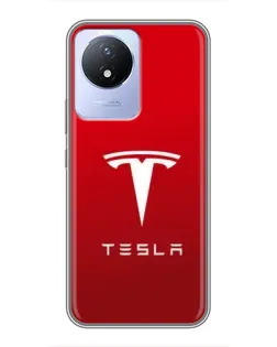 Чехол для Vivo Y02 с картинкой «Tesla Red Classic»