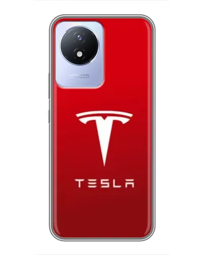 Чехол для Vivo Y02 с картинкой «Tesla Red Classic»