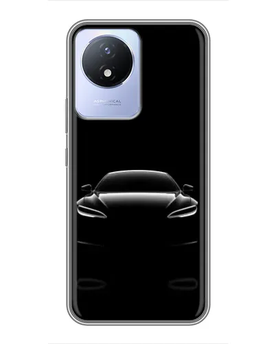Чехол для Vivo Y02 с картинкой «Силуэт Tesla Night»