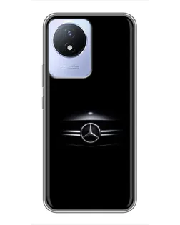 Чехол для Vivo Y02 с картинкой «Mercedes — абстрактные линии»