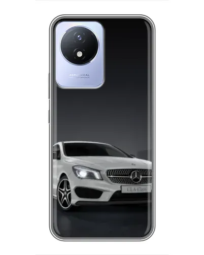Чехол для Vivo Y02 с картинкой «Mercedes AMG GT Silver»