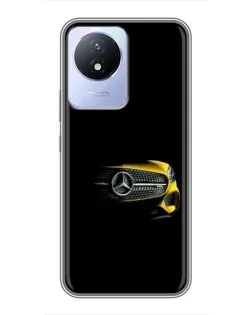 Чехол для Vivo Y02 с картинкой «Mercedes — ретро стиль»