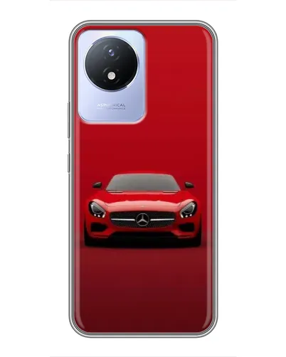 Чехол для Vivo Y02 с картинкой «Красный Mercedes AMG»
