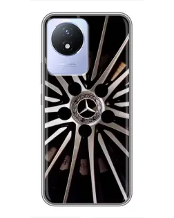 Чехол для Vivo Y02 с картинкой «Диск Mercedes»