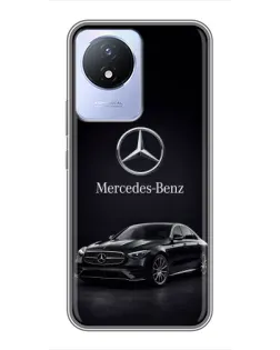 Чехол для Vivo Y02 с картинкой «Mercedes — решетка радиатора»