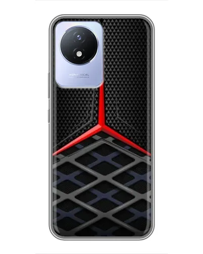 Чехол для Vivo Y02 с картинкой «Mercedes Carbon Grid»
