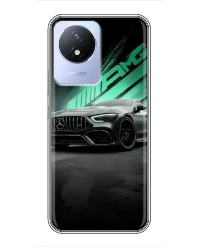Чехол для Vivo Y02 с картинкой «Темный Mercedes AMG»