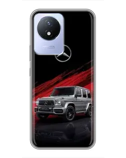 Чехол для Vivo Y02 с картинкой «Mercedes G-Class красный»