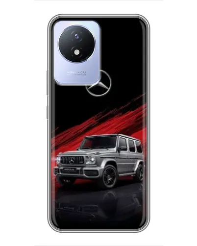Чехол для Vivo Y02 с картинкой «Mercedes G-Class красный»