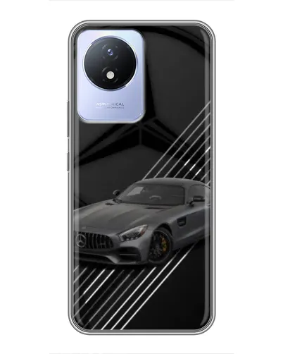 Чехол для Vivo Y02 с картинкой «Mercedes AMG — графика»