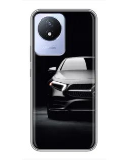 Чехол для Vivo Y02 с картинкой «Свет фар Mercedes»