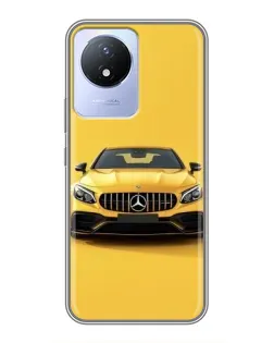 Чехол для Vivo Y02 с картинкой «Желтый Mercedes GT»