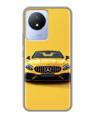 Чехол для Vivo Y02 с картинкой «Желтый Mercedes GT»