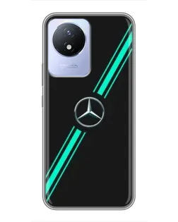 Чехол для Vivo Y02 с картинкой «Спортивные линии Mercedes»