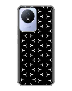 Чехол для Vivo Y02 с картинкой «Mercedes паттерн звезд»