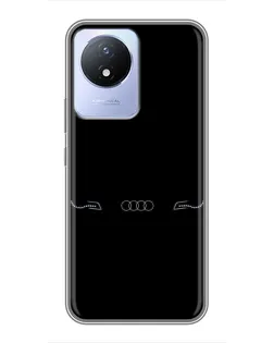 Чехол для Vivo Y02 с картинкой «Audi — световой подпись»
