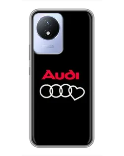 Чехол для Vivo Y02 с картинкой «Логотип Audi Heart»