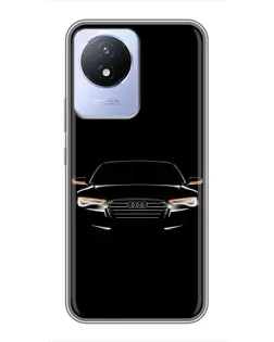 Чехол для Vivo Y02 с картинкой «Audi — ночной контур»