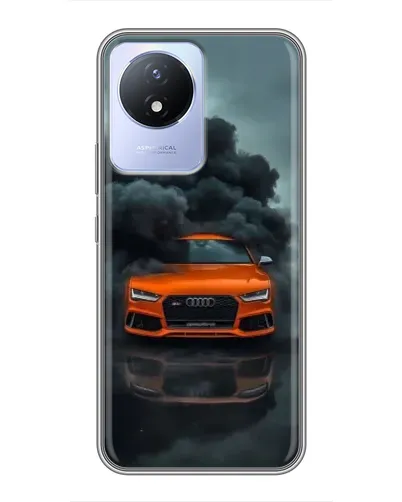 Чехол для Vivo Y02 с картинкой «Audi в облаках дыма» Чехол для Vivo Y02 с картинкой «Audi в облаках дыма»