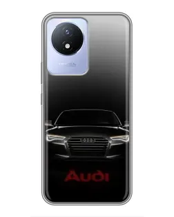 Чехол для Vivo Y02 с картинкой «Audi — градиентный контур»