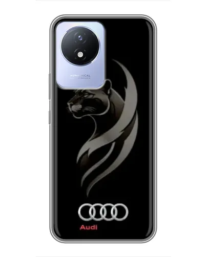 Чехол для Vivo Y02 с картинкой «Графика — пантера и Audi» Чехол для Vivo Y02 с картинкой «Графика — пантера и Audi»