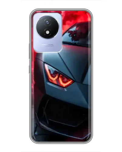 Чехол для Vivo Y02 с картинкой «Lamborghini красное сияние»