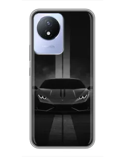 Чехол для Vivo Y02 с картинкой «Lamborghini симметрия дорог»