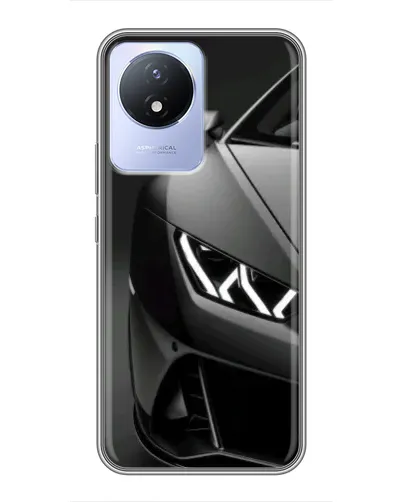 Чехол для Vivo Y02 с картинкой «Lamborghini фары детализация»