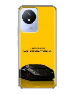 Чехол для Vivo Y02 с картинкой «Lamborghini Huracan черный»