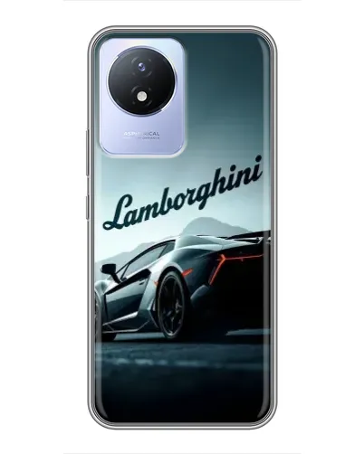 Чехол для Vivo Y02 с картинкой «Классическая надпись Lamborghini»