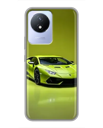 Чехол для Vivo Y02 с картинкой «Салатовый Lamborghini Huracan»