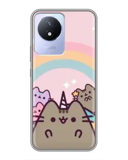 Чохол для Vivo Y02 з картинкою «Єдиноріг Pusheen»