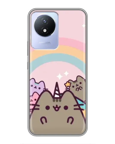 Чехол для Vivo Y02 с картинкой «Единорог Pusheen» Чехол для Vivo Y02 с картинкой «Единорог Pusheen»