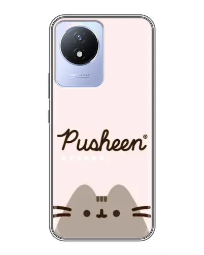 Чехол для Vivo Y02 с картинкой «Pusheen логотип» Чехол для Vivo Y02 с картинкой «Pusheen логотип»