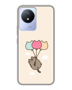 Чехол для Vivo Y02 с картинкой «Пушин на шариках»