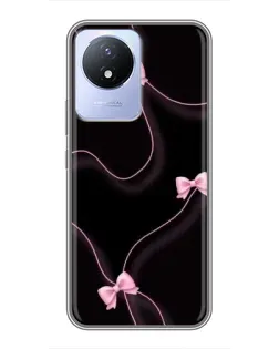 Чехол для Vivo Y02 с картинкой «Розовые ленты»