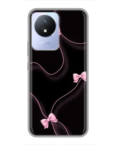 Чехол для Vivo Y02 с картинкой «Розовые ленты»