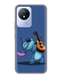 Чехол для Vivo Y02 с картинкой «Стич с укулеле»
