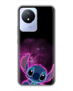 Чехол для Vivo Y02 с картинкой «Неоновый Stitch»
