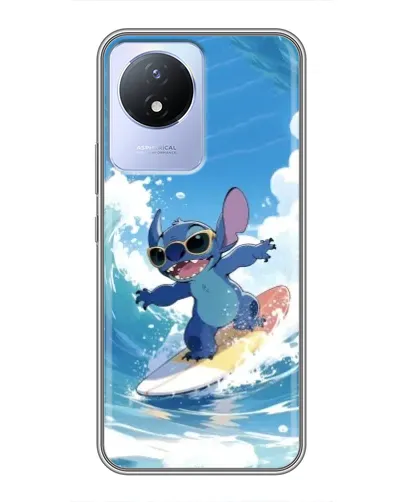 Чехол для Vivo Y02 с картинкой «Стич на волне» Чехол для Vivo Y02 с картинкой «Стич на волне»