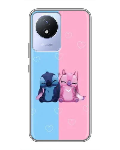 Чехол для Vivo Y02 с картинкой «Stitch и Angel Love» Чехол для Vivo Y02 с картинкой «Stitch и Angel Love»