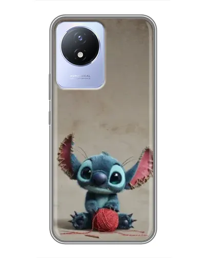 Чехол для Vivo Y02 с картинкой «Стич на коричневом фоне» Чехол для Vivo Y02 с картинкой «Стич на коричневом фоне»