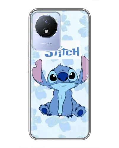 Чехол для Vivo Y02 с картинкой «Stitch среди цветов» Чехол для Vivo Y02 с картинкой «Stitch среди цветов»