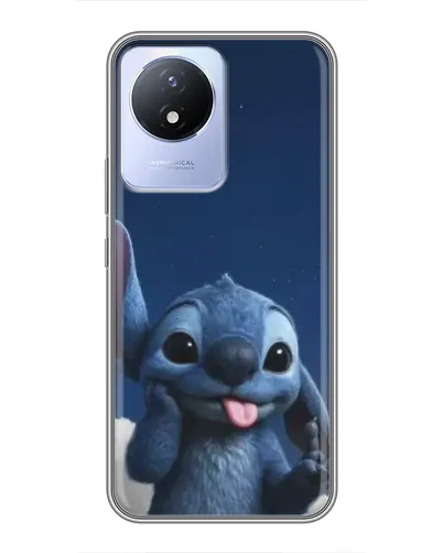 Чехол для Vivo Y02 с картинкой «Стич в облаках» Чехол для Vivo Y02 с картинкой «Стич в облаках»