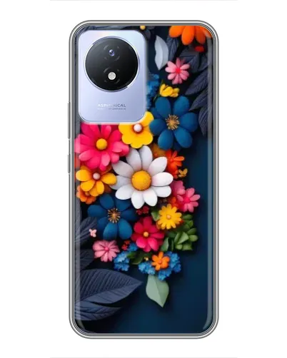 Чехол для Vivo Y02 с картинкой «Цветочная феерия»
