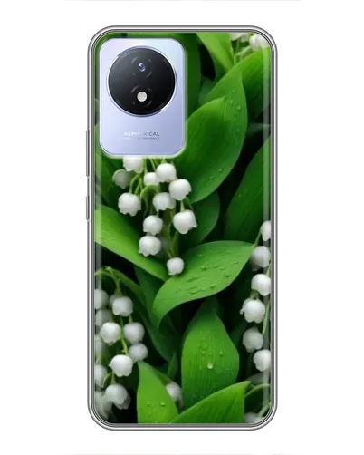 Чехол для Vivo Y02 с картинкой «Ландыши в зелени»