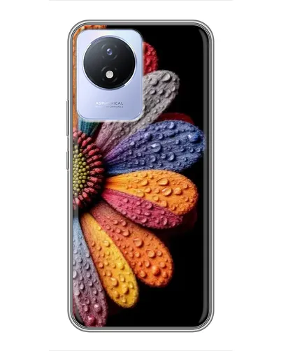 Чехол для Vivo Y02 с картинкой «Радужный цветок»
