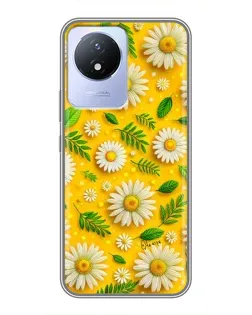 Чехол для Vivo Y02 с картинкой «Ромашковое солнце»